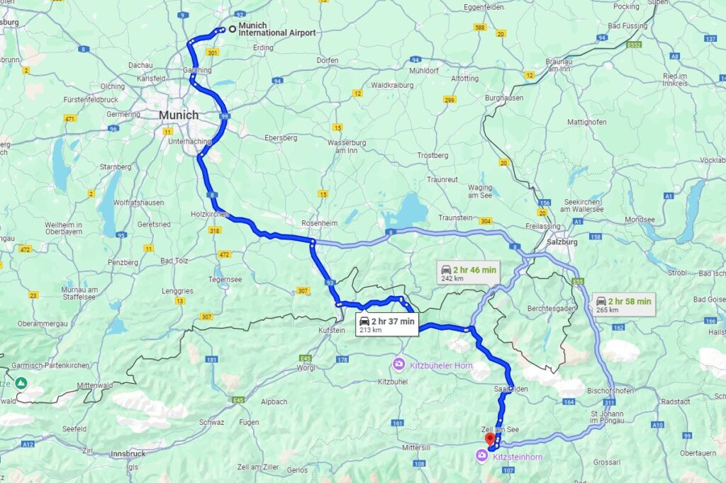 From Munich to Kaprun road