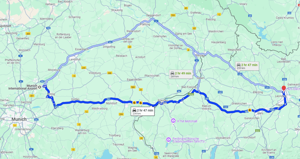 From Munich to Linz road