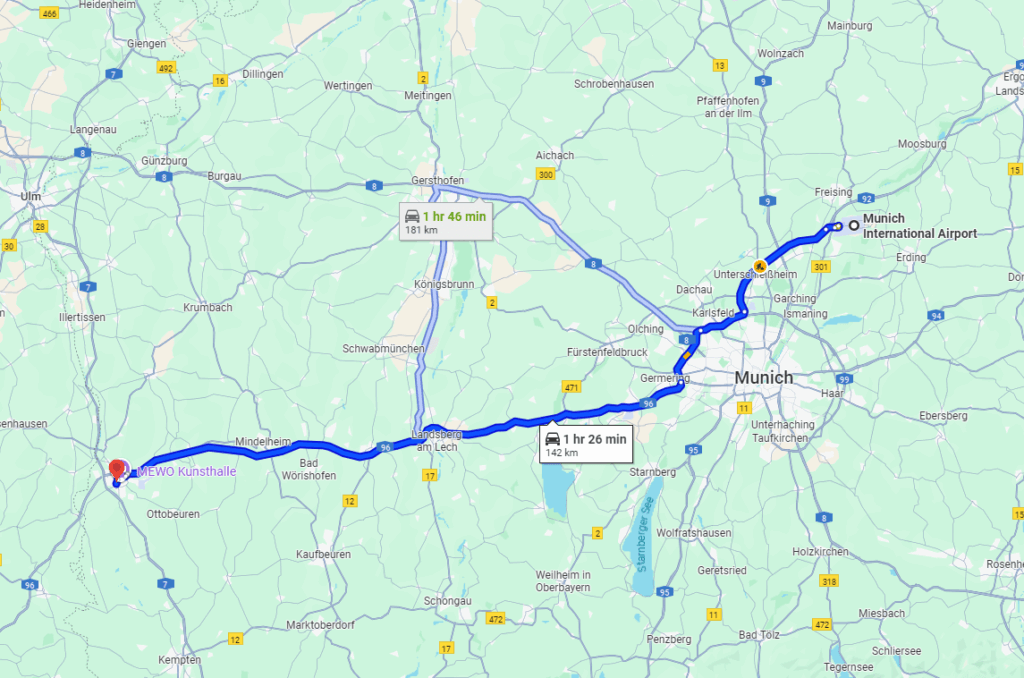 Munich to Memmingen road